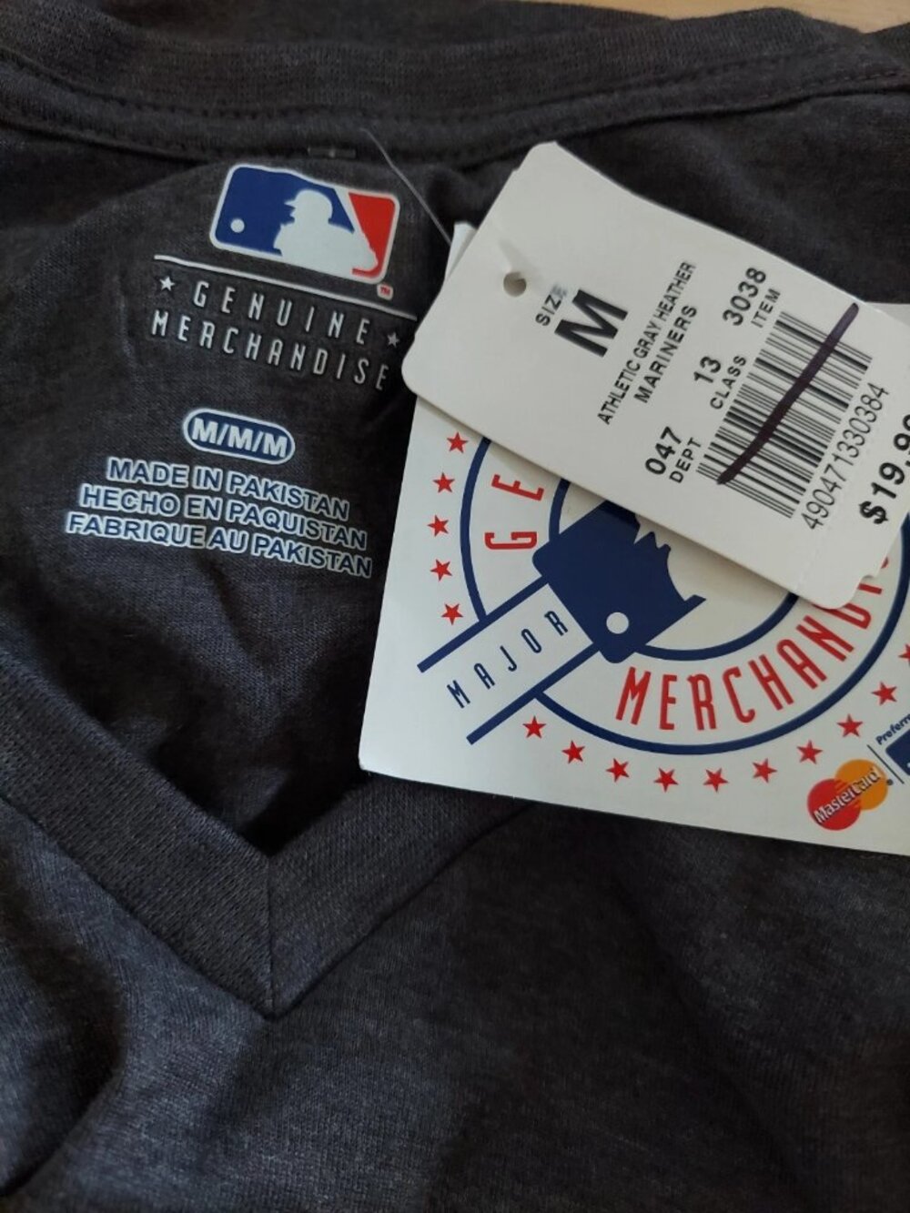 Seattle Mariners Womens T Shirt Size Medium Blue Sparkle Logo Campus Lifestyle - Picture 5 of 6